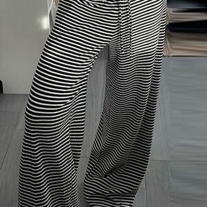 Striped Wide-Leg Pants
